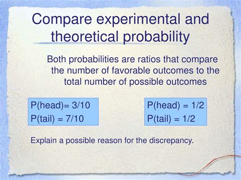 how to compare experimental and theoretical results|Theoretical Probability Versus Experimental .